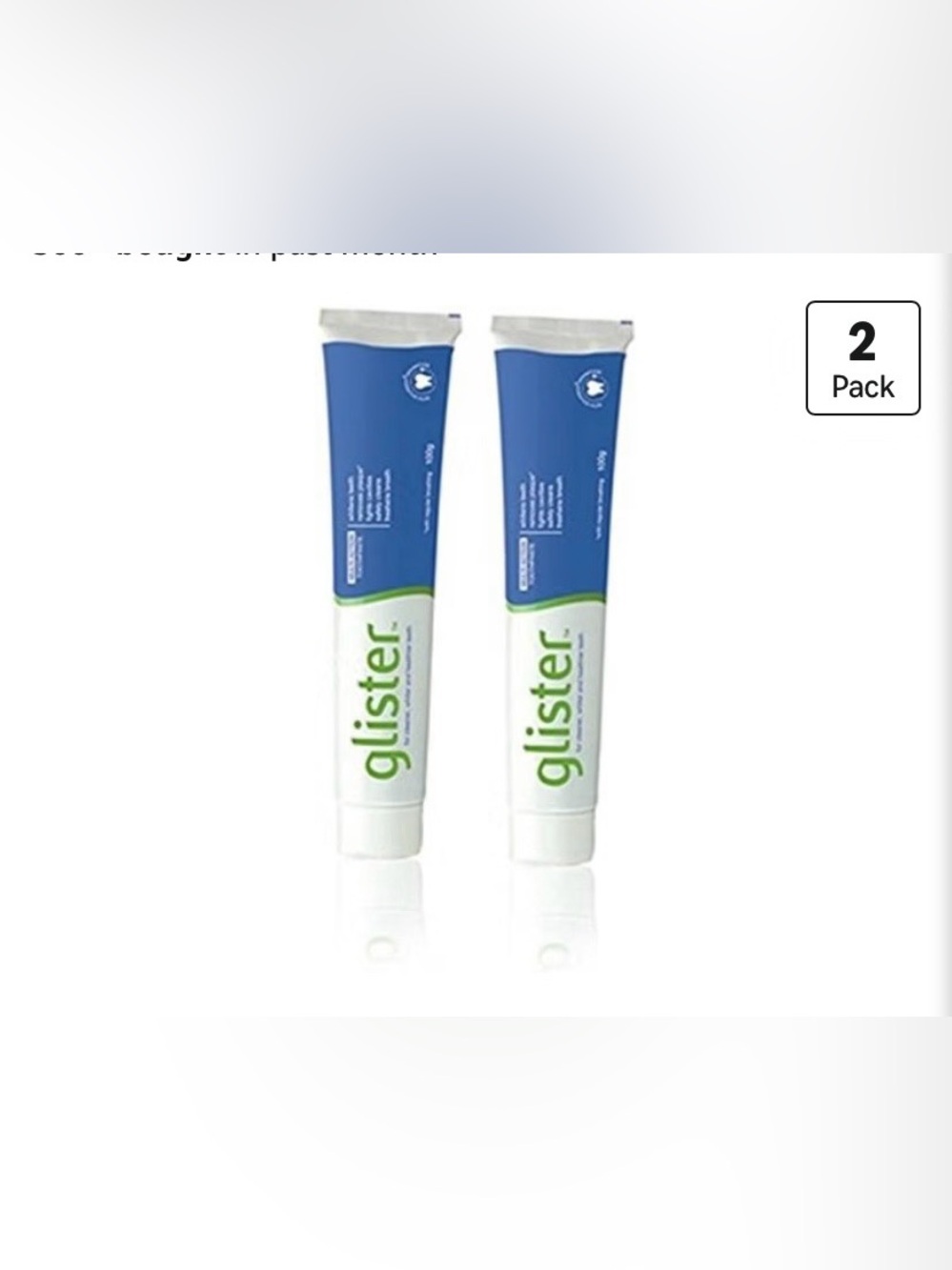 Glister Anticavity Fluoride Toothpaste Twin Pack - Blue/White